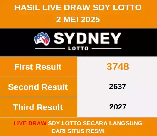 Data Live Draw SDY LOTTO 2 Mei 2025